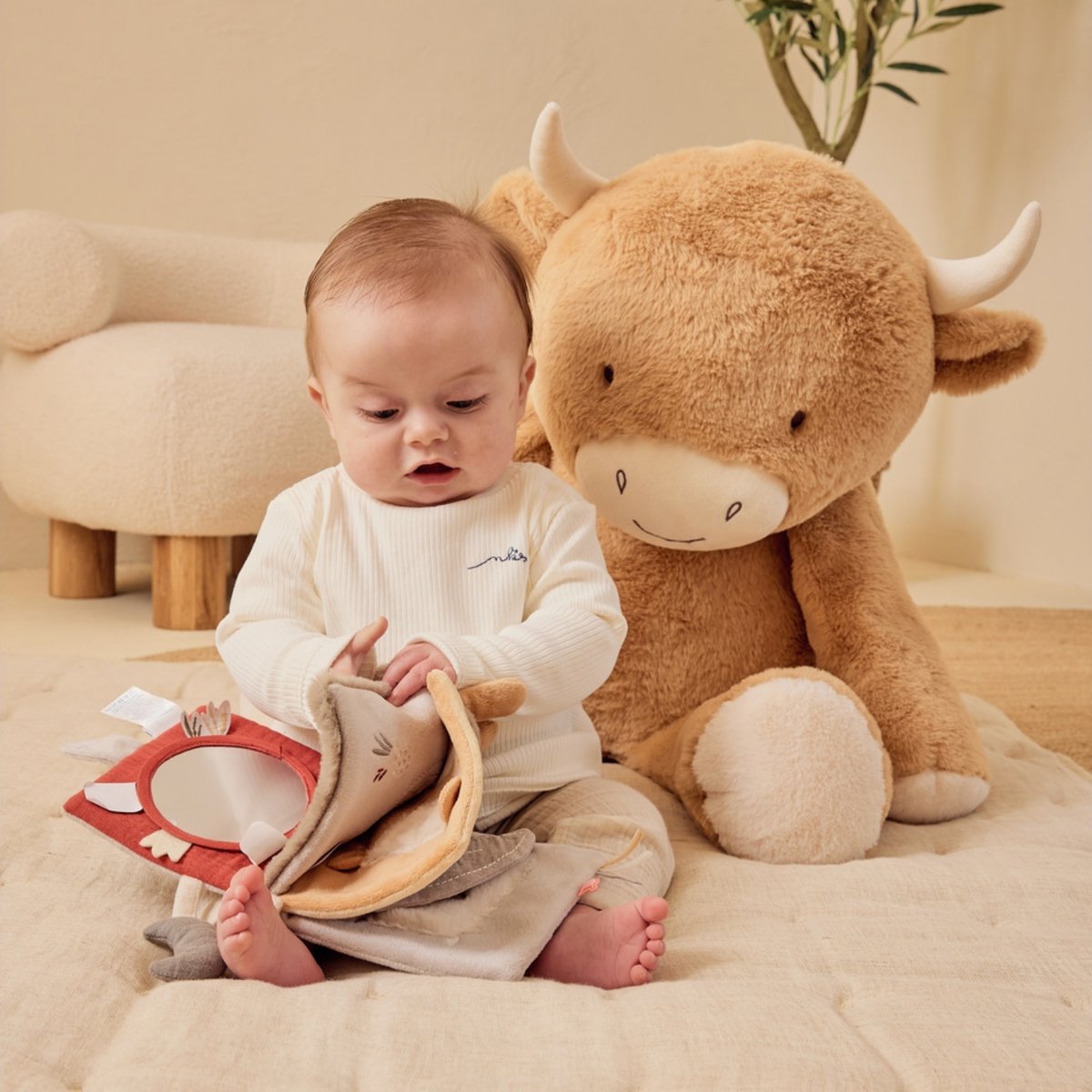 Peluche géante beige, NOUKIE'S