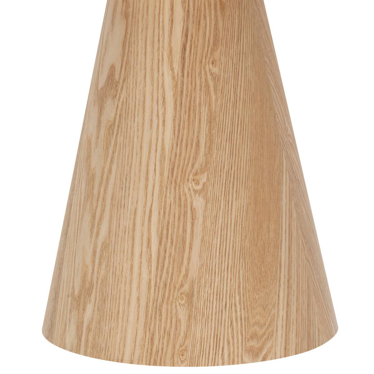 Table d’appoint ronde piètement bois frêne HERCYNA beige, ATMOSPHERA