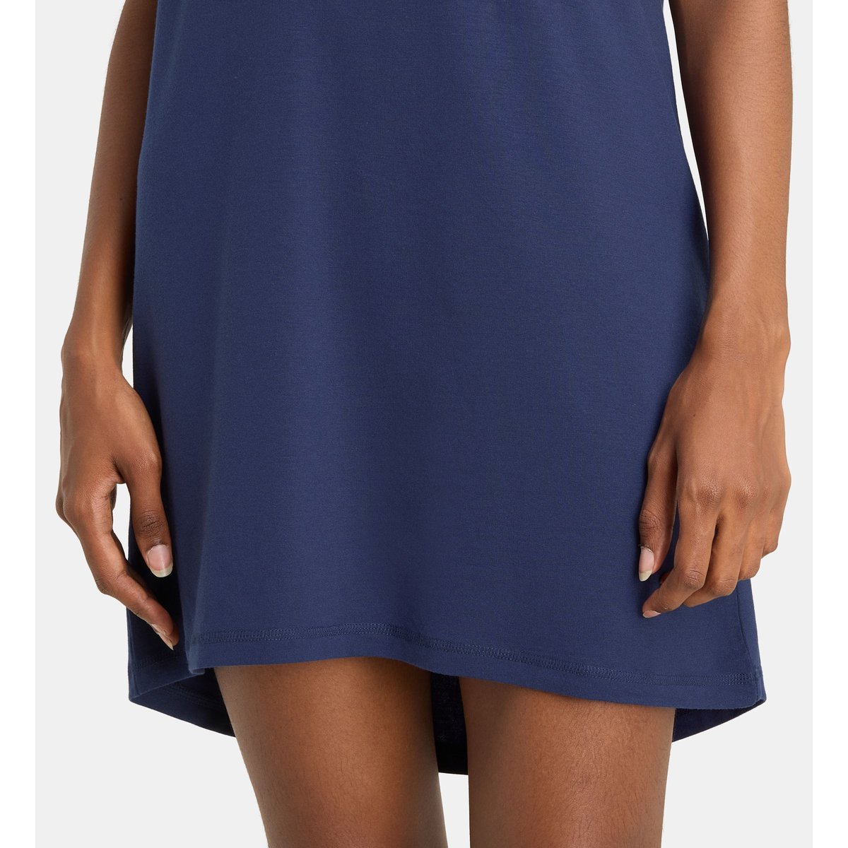 Liquette droite et longue dera tencel bleu marine, GALERIES LAFAYETTE