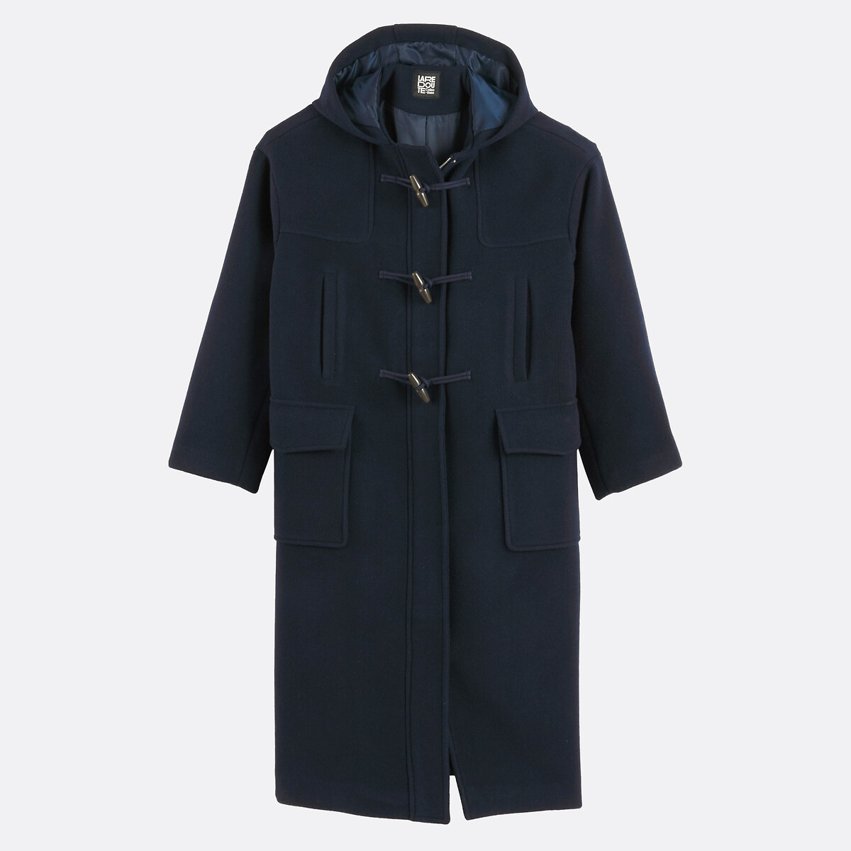 Abrigo largo con capucha, pleno invierno azul marino, LA REDOUTE COLLECTIONS