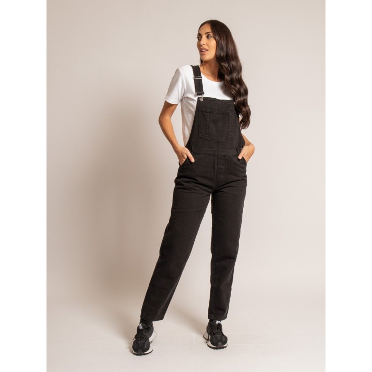Salopette En Denim Elvine noir, DONA LISA