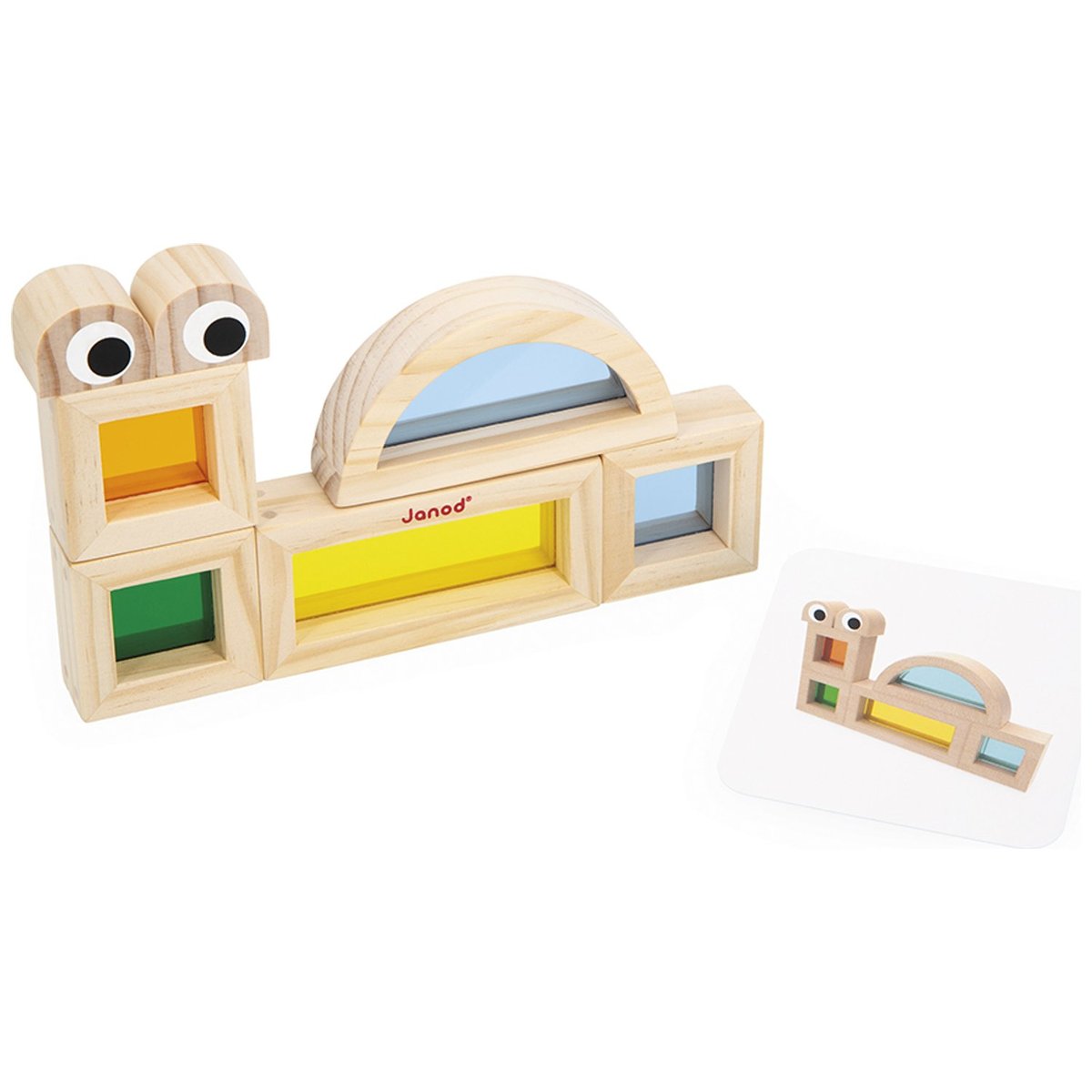 Jeu sensoriel Blocs translucides multicolore, JANOD