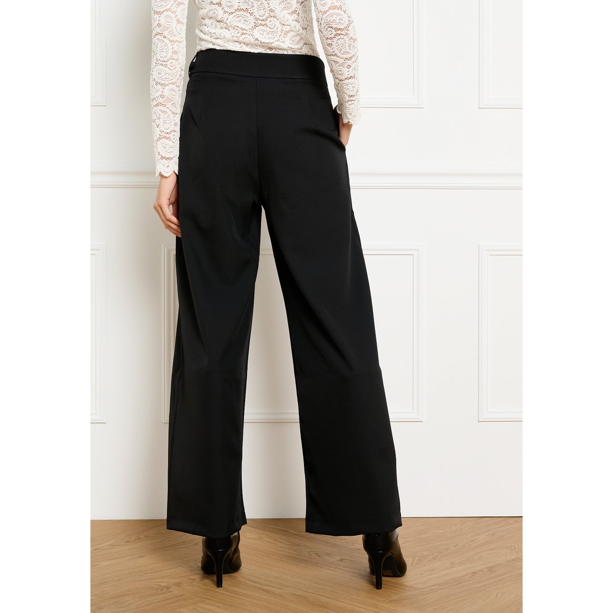 Pantalon ample à boucle noir, LOLALIZA