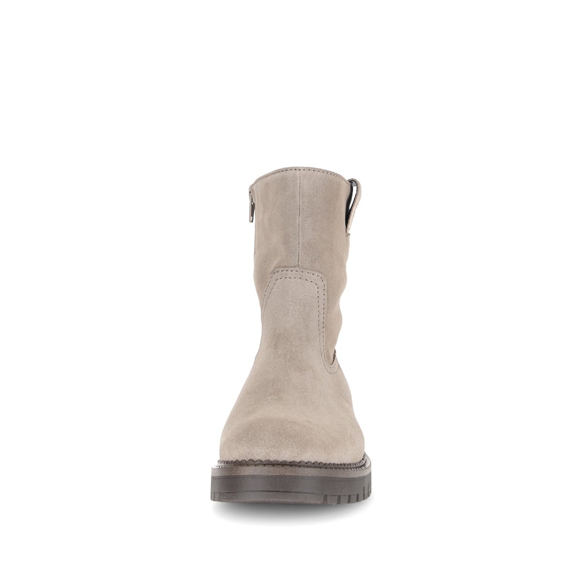 Bottines en cuir velours à talon décroché beige, GABOR