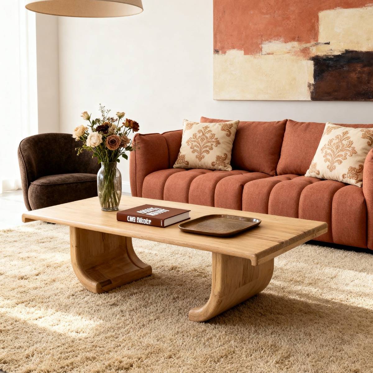 Table basse en bois de manguier CHAD bois clair, MADE IN MEUBLES
