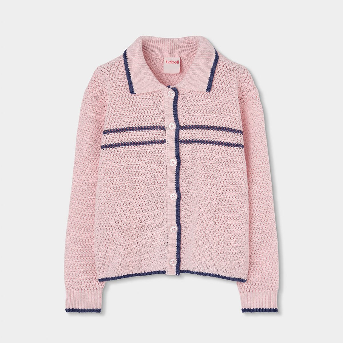 Veste en maille pour fille rose, BOBOLI