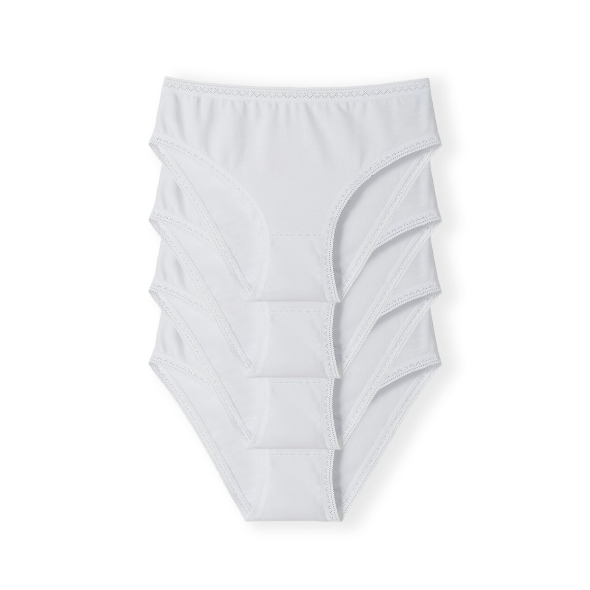 Lot de 3 Culottes mini en coton + 1 gratuite blanc, DAMART