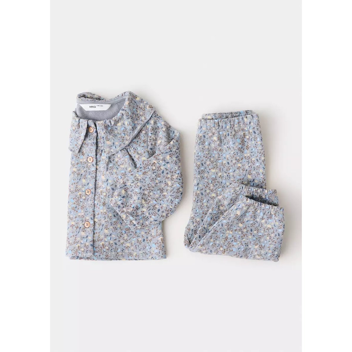 Sweat-shirt imprimé à fleurs bleu, MANGO BABY