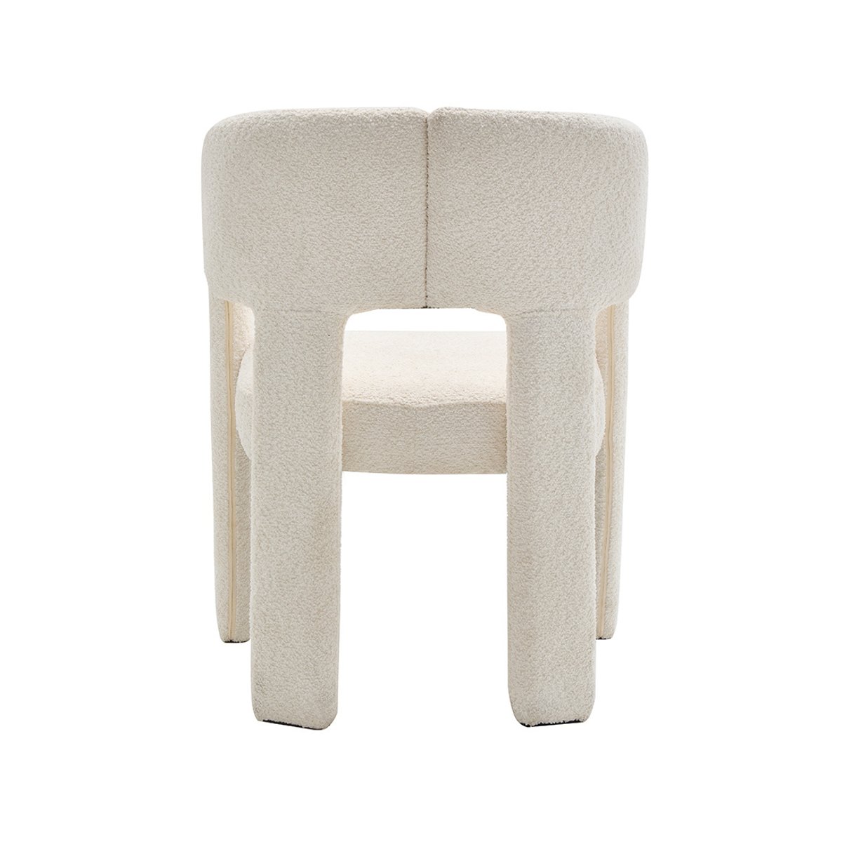 Fauteuil en tissu bouclette, GASPARD beige, BEST MOBILIER