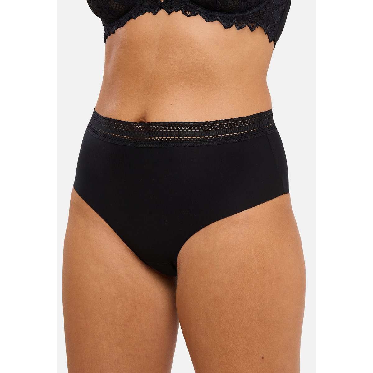 Lot de deux culottes INVISIBLE COTON noir & noir, SANS COMPLEXE