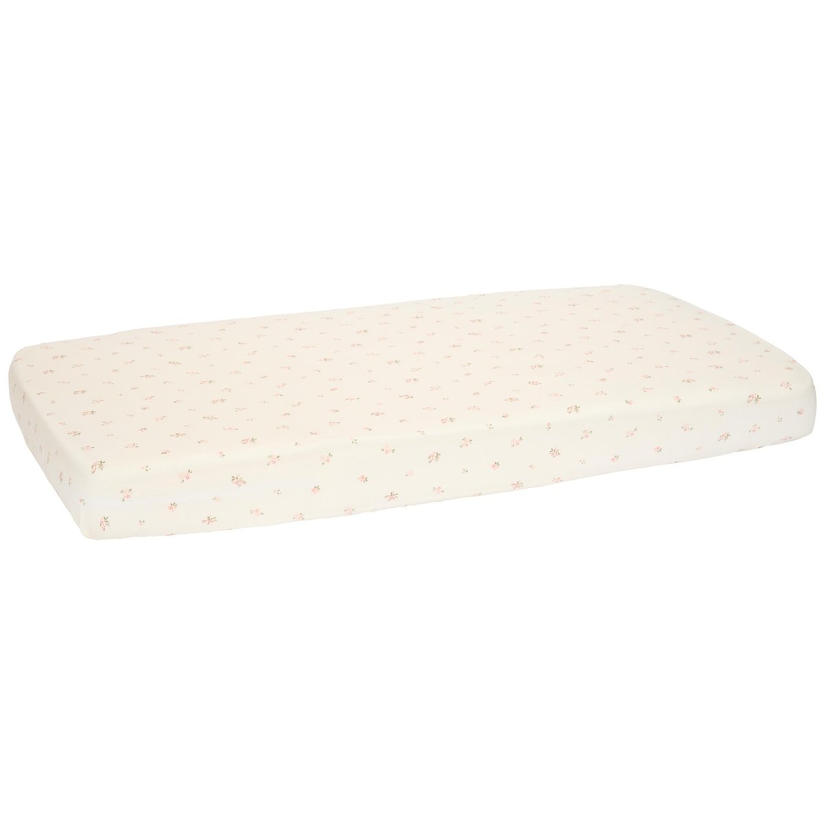 Drap housse blanc, rose, LITTLE DUTCH