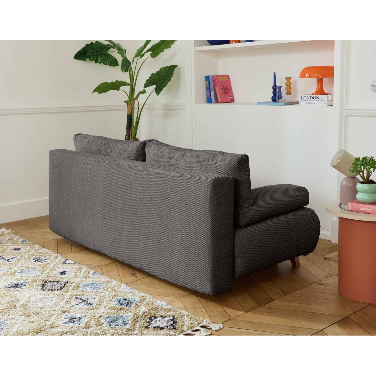 Canapé Convertible 4 places - CRISTAL gris foncé, BEST MOBILIER