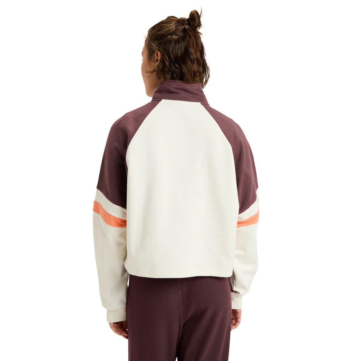 Polaire de sport ESSENTIAL ENERGY BOXY HALF ZIP. blanc whisper white, ROXY