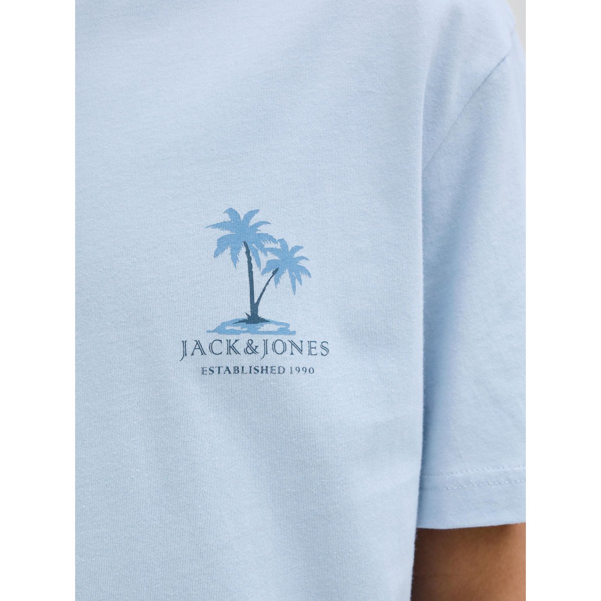T-Shirt chambray blue, JACK & JONES