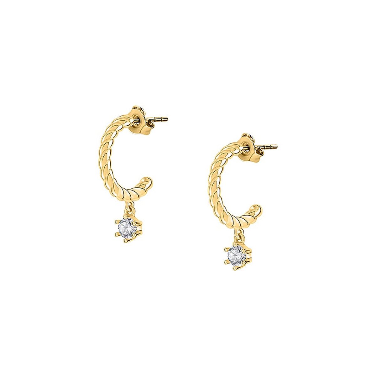 Boucles d'oreilles en Argent/oxyde de zirconium De Zirconium et Oxyde de zirconium or, SOLIS