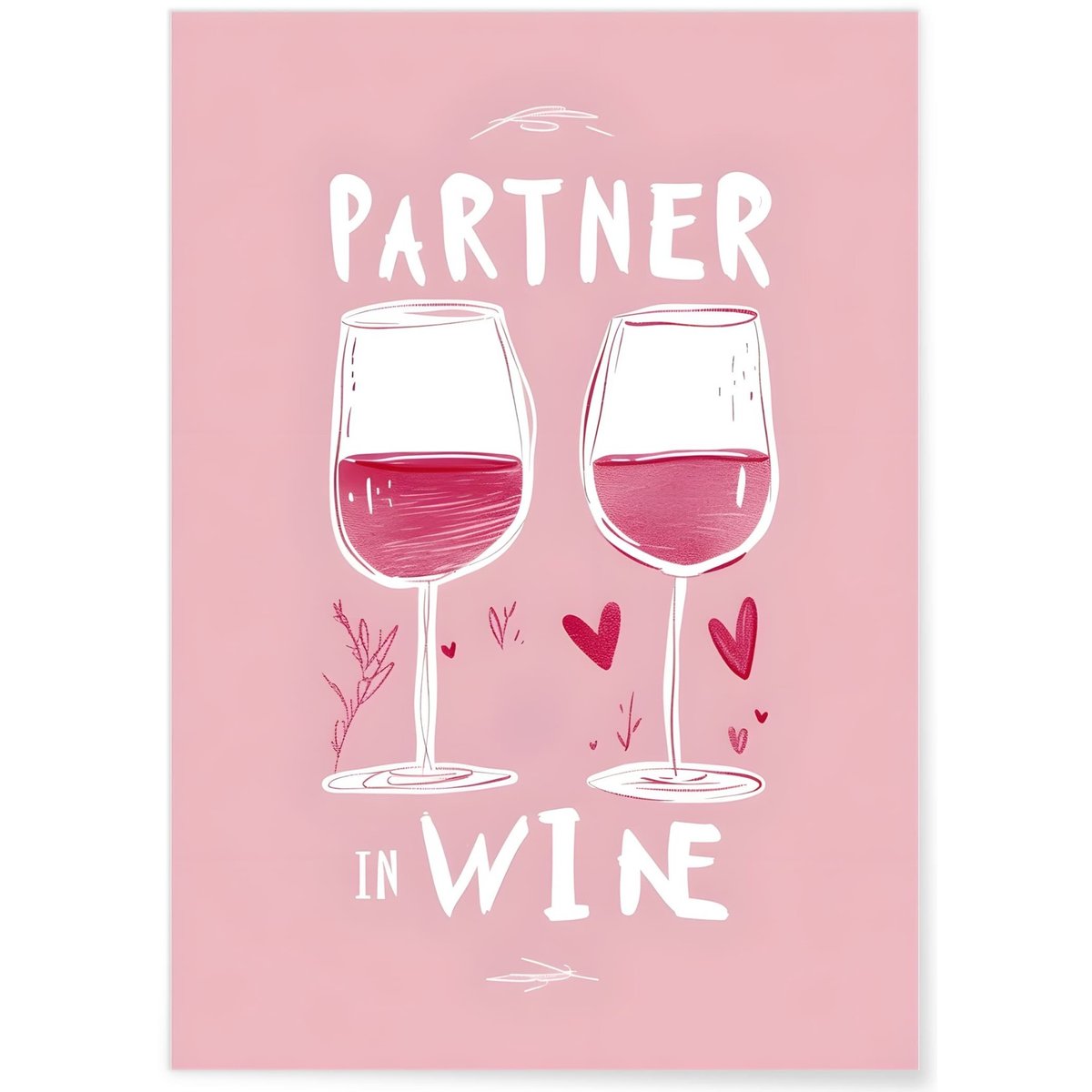 Affiche Partenaires de vin blanc, L'AFFICHERIE