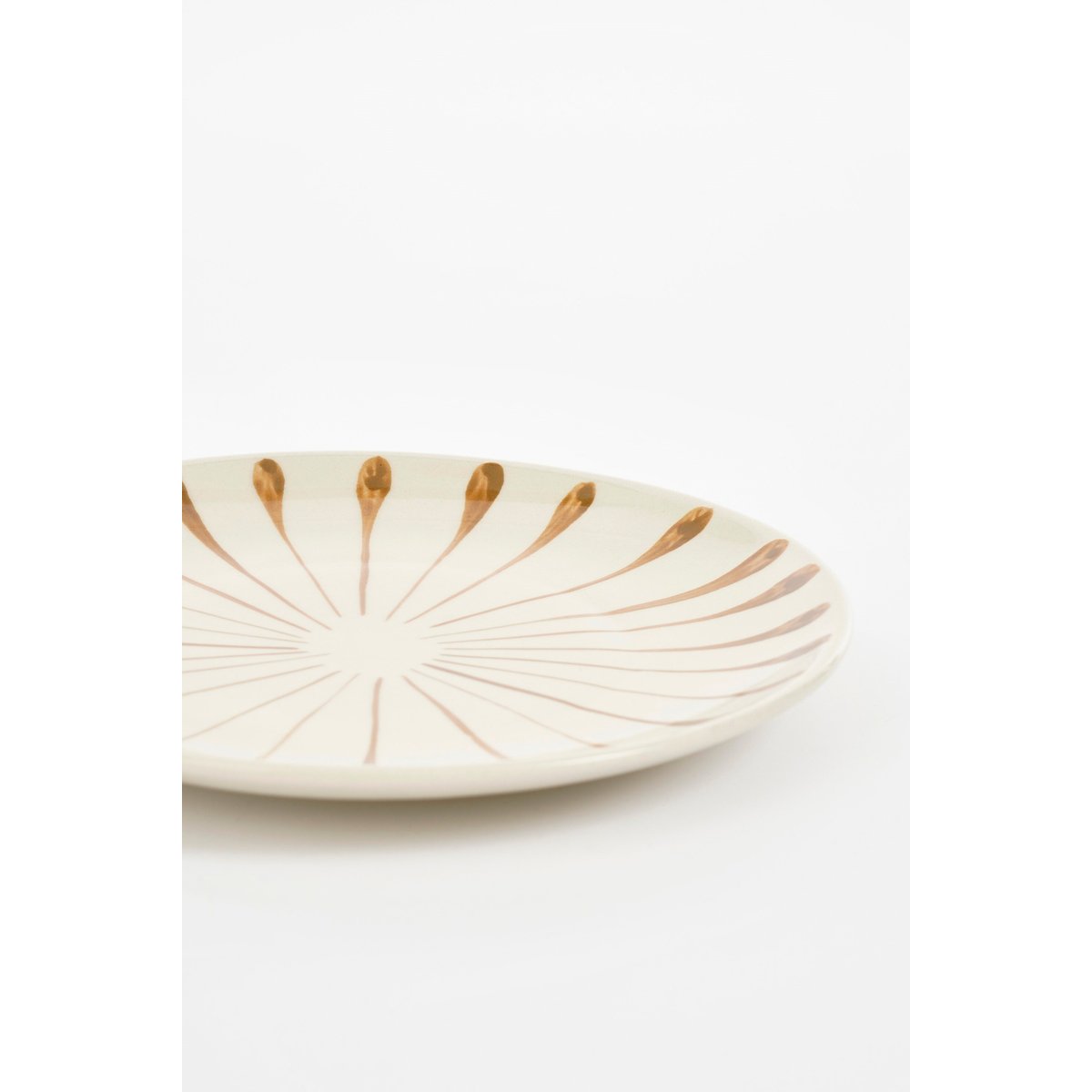 Assiette à petit-déjeuner en grès marron D20 brun, MICA DECORATIONS