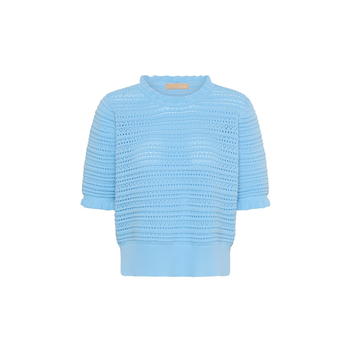 Pullover tricoté bleu powder blue, CULTURE