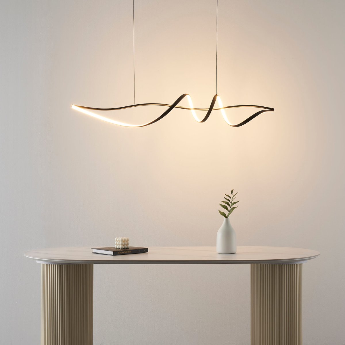 Suspension moderne en spirale - LYBELLA noir, KOSILUM