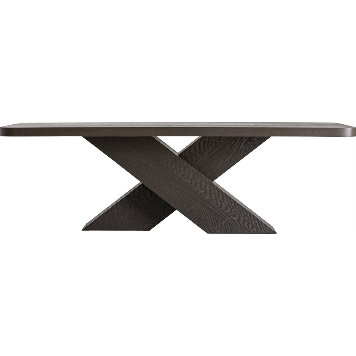 Table à manger contemporaine en chêne noir, RECOLLECTION
