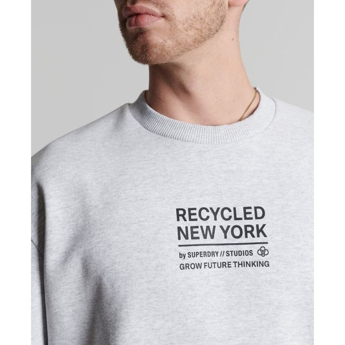 Sweat ras-du-cou Recycled City flocon chiné, SUPERDRY