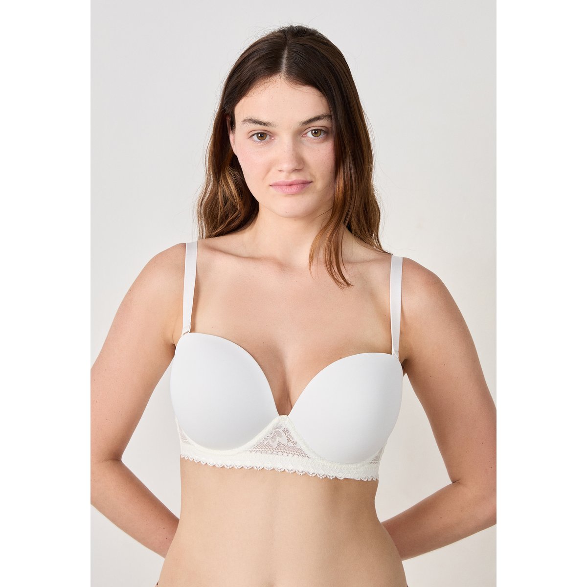 Soutien-gorge bandeau en dentelle PANAMA ecru, ETAM