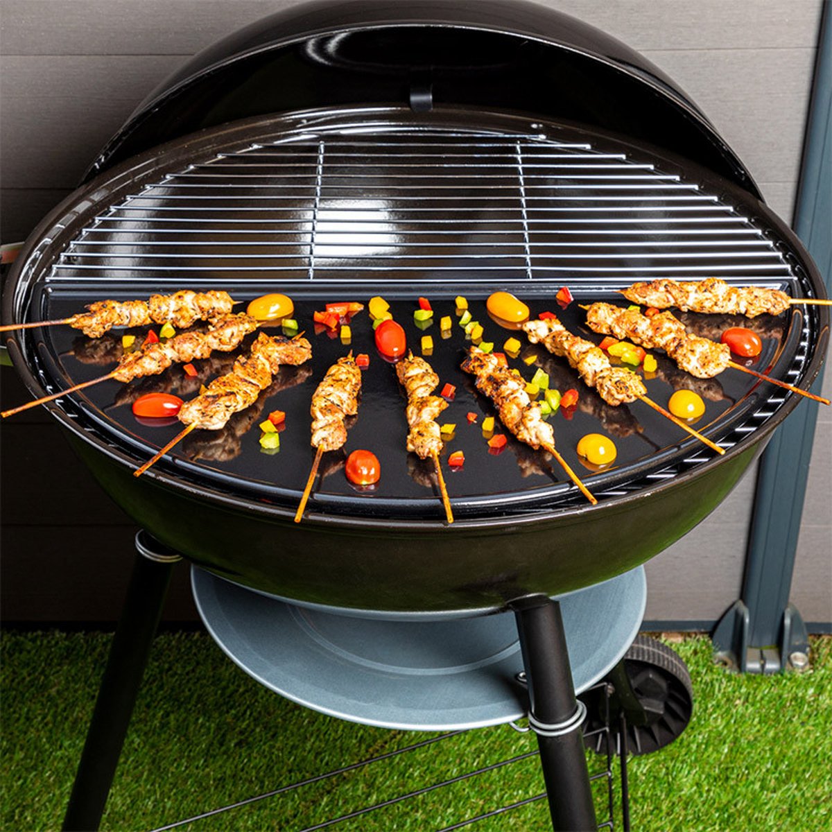 Plancha demi-lune pour barbecue noir, SOMAGIC