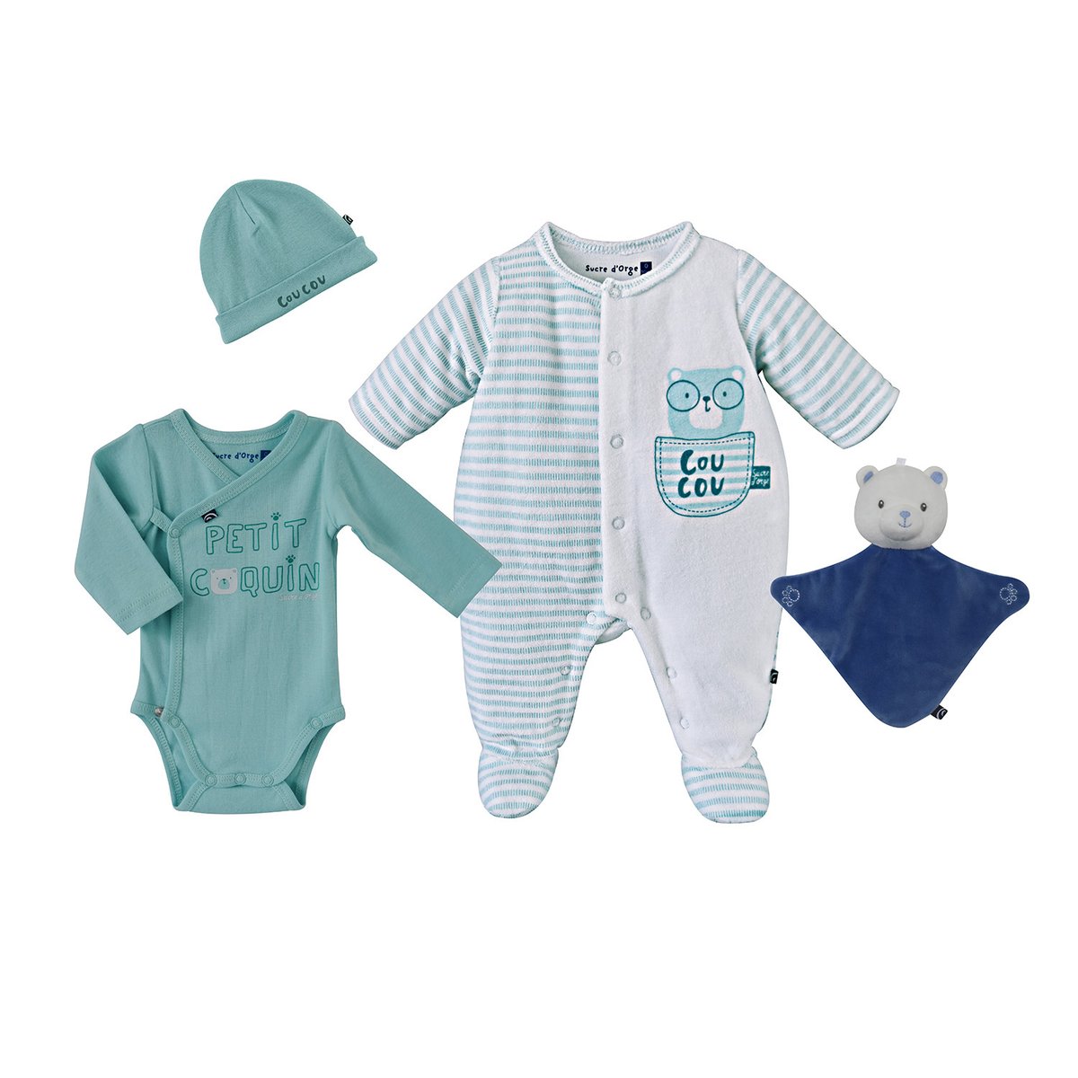 Set naissance douglas bleu, SUCRE D'ORGE