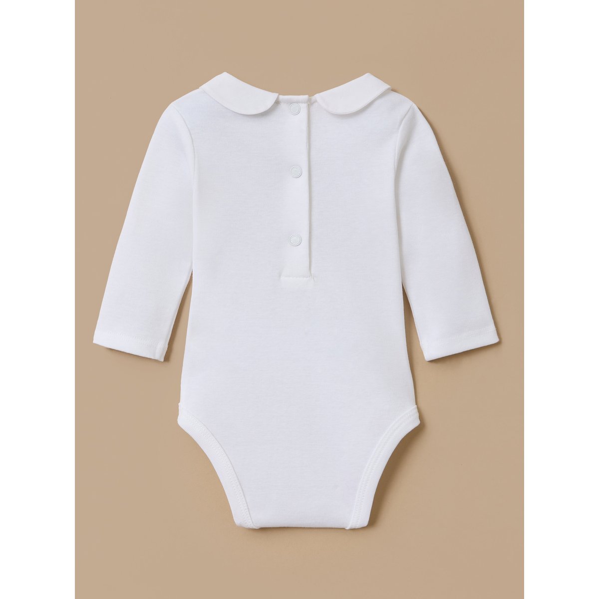 Body col brodé blanc casse, CYRILLUS