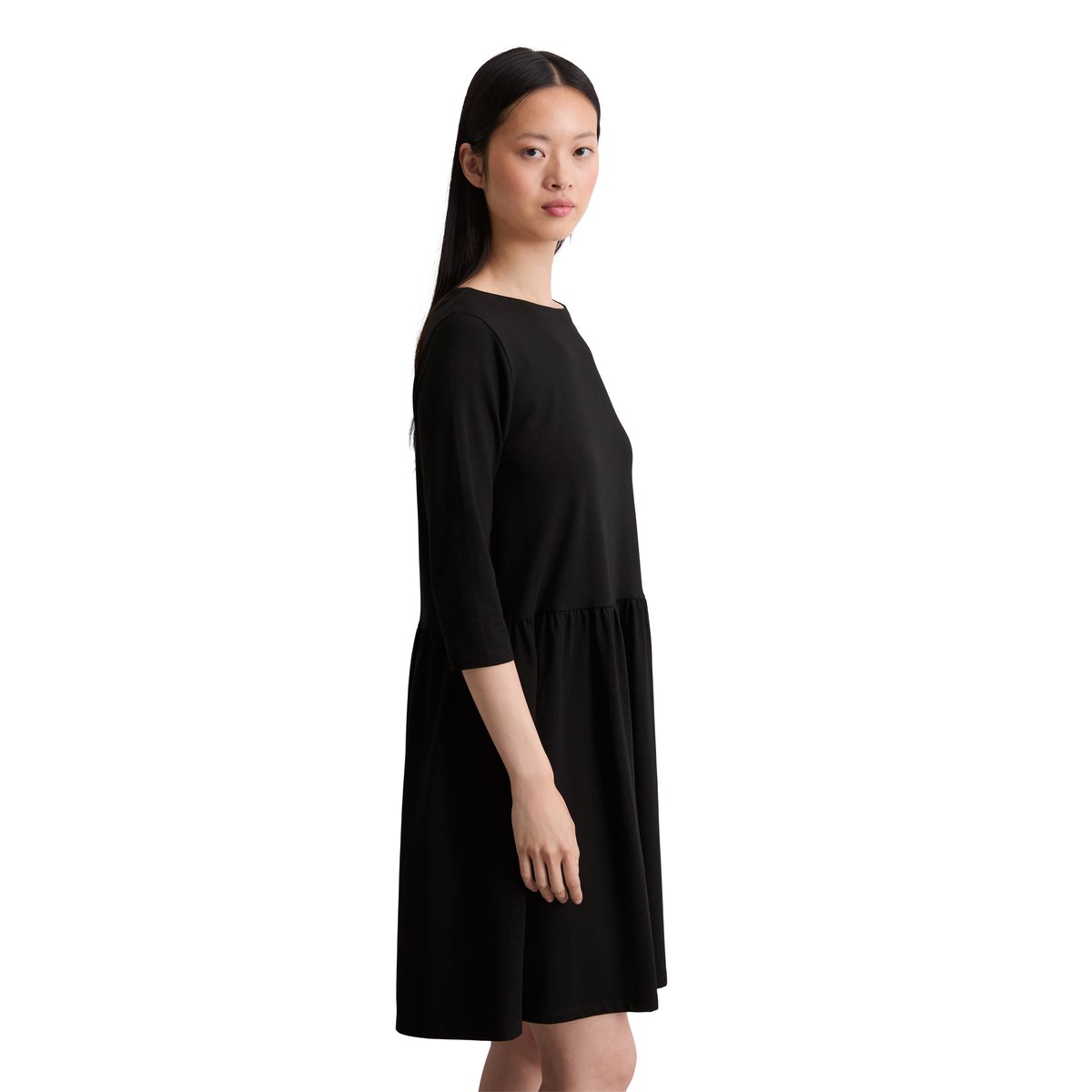 Robe en jersey régulière en TENCEL™ Modal noir, MARC O'POLO