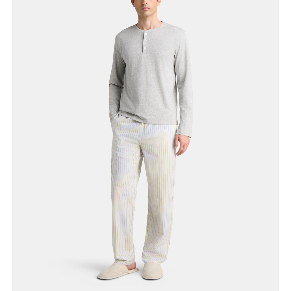 Ensemble de pyjama long bamiel en coton bio jaune, GALERIES LAFAYETTE