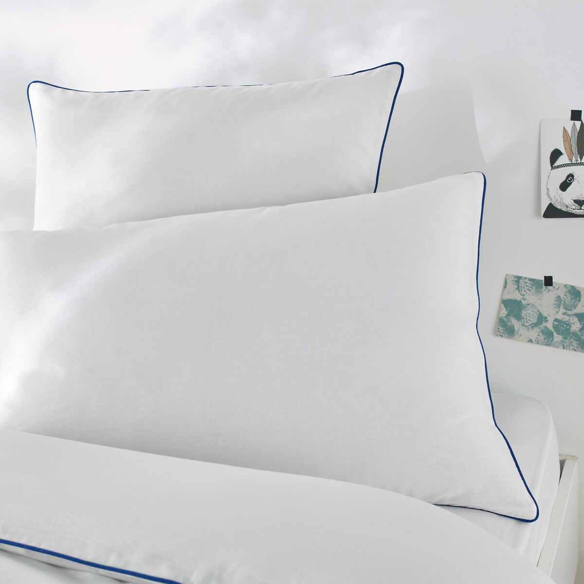 Taie d'oreiller enfant en coton, Macha blanc, LA REDOUTE INTERIEURS