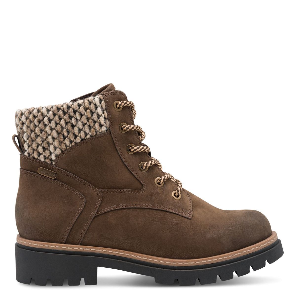 Bottine talon bloc marron camel moutarde, MARCO TOZZI