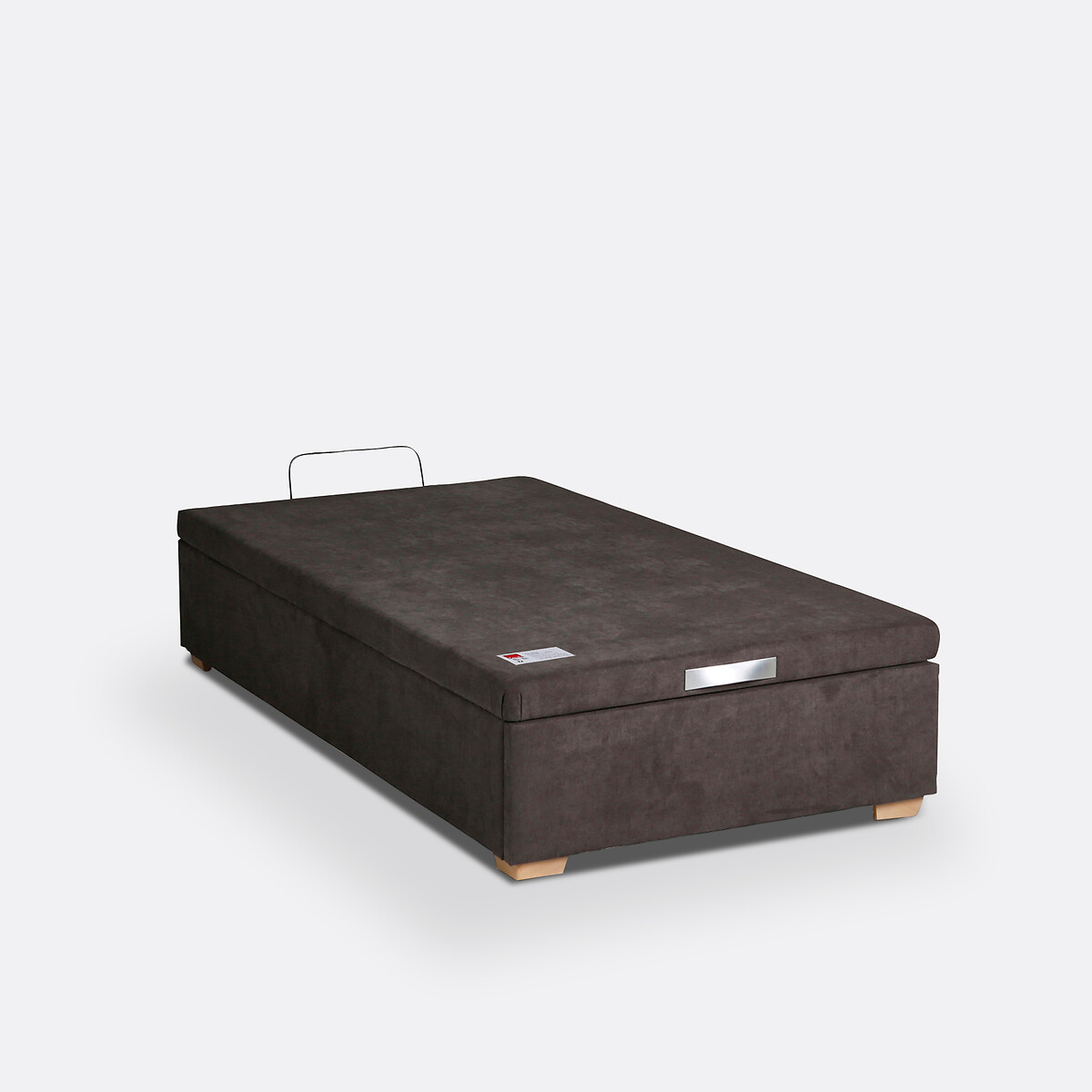 Sommier lit coffre Hercule gris béton, EPEDA
