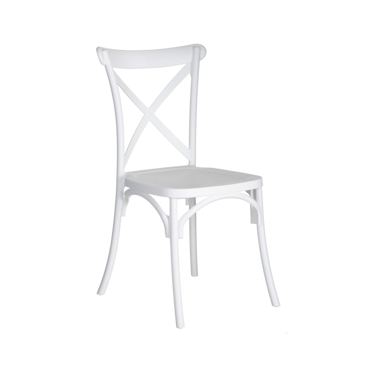 Chaise Esprit Bistrot en Polypropylène Blanc blanc, WADIGA
