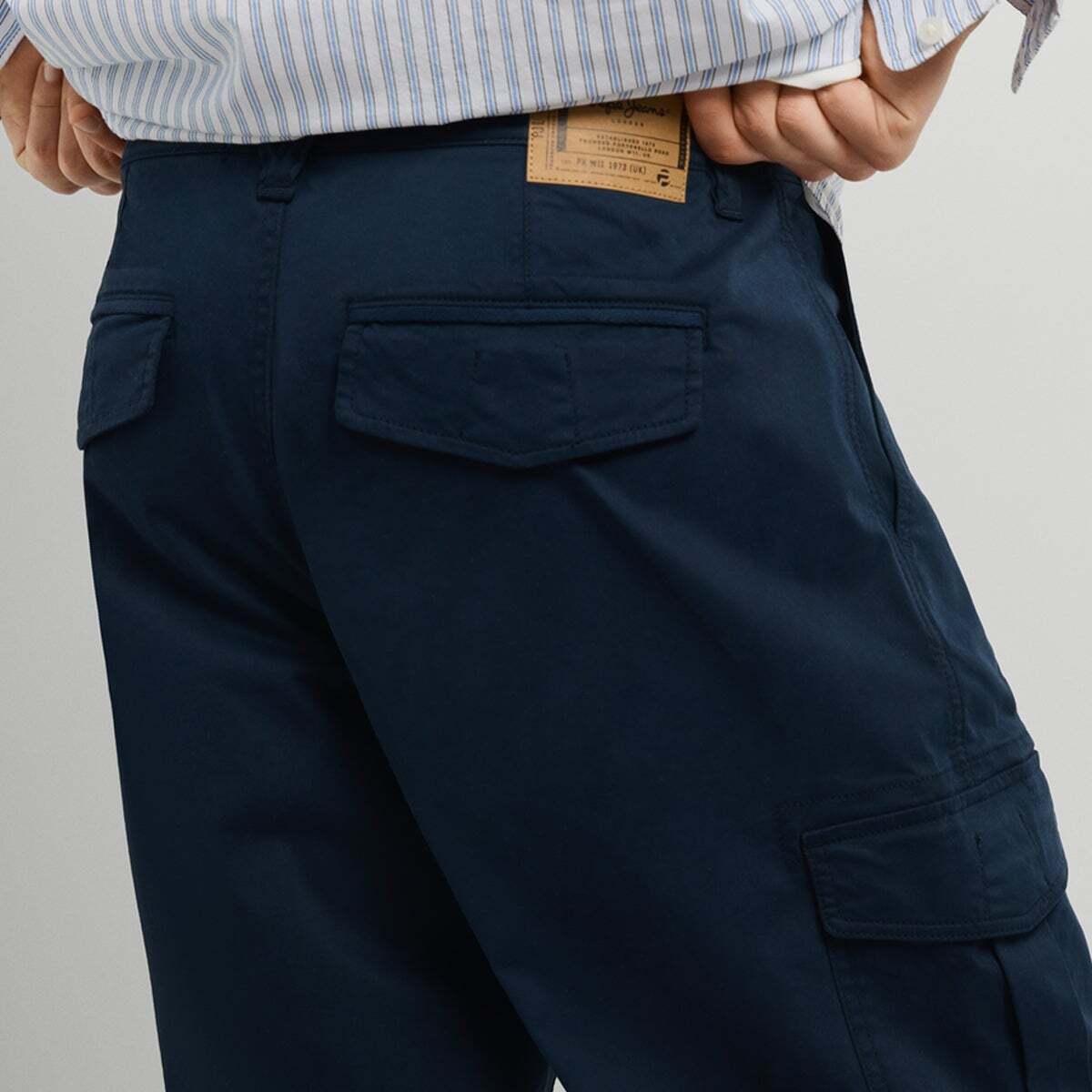 Pantalon Cargo En Sergé Coupe Décontractée bleu dulwich, PEPE JEANS