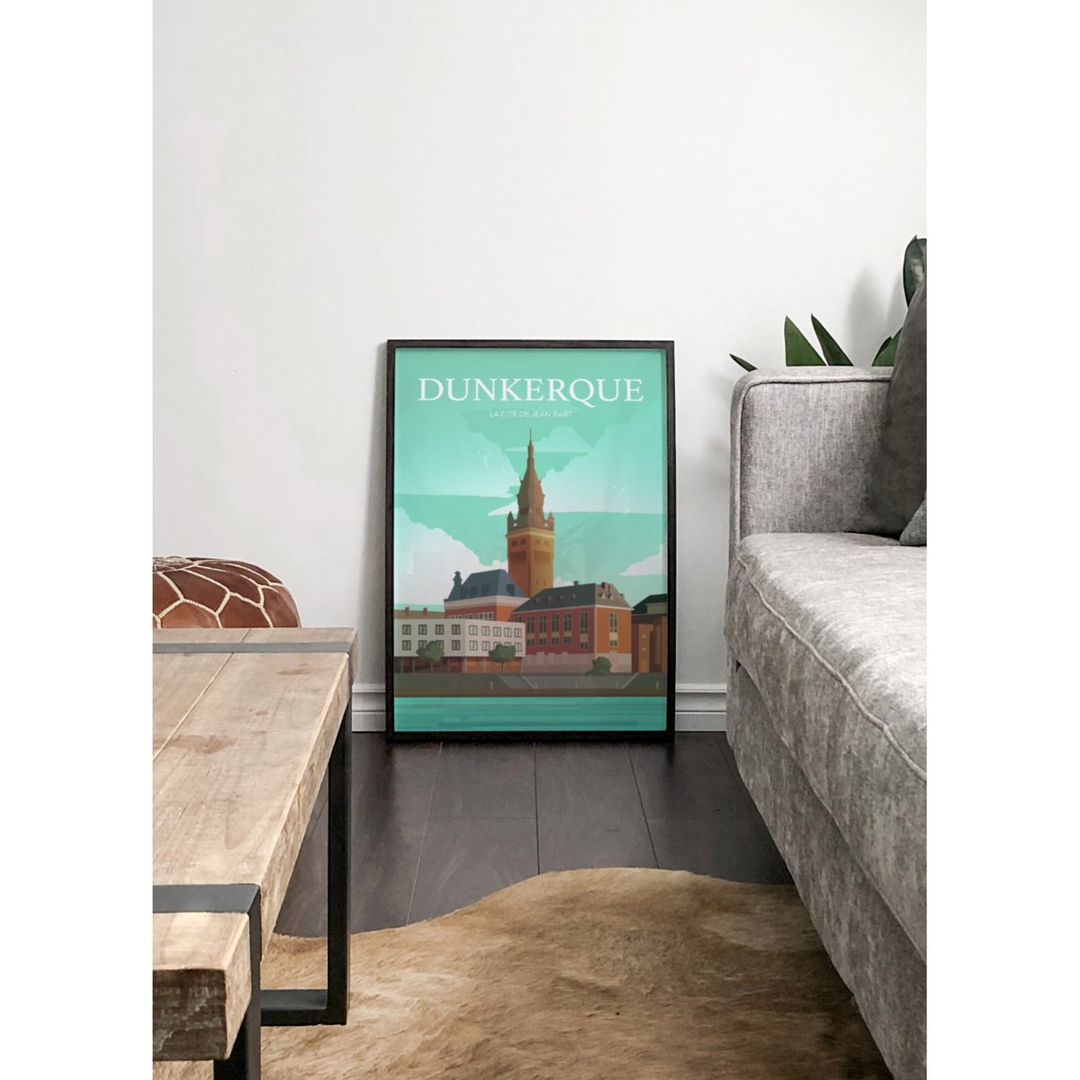 Affiche ville Dunkerque blanc, L'AFFICHERIE