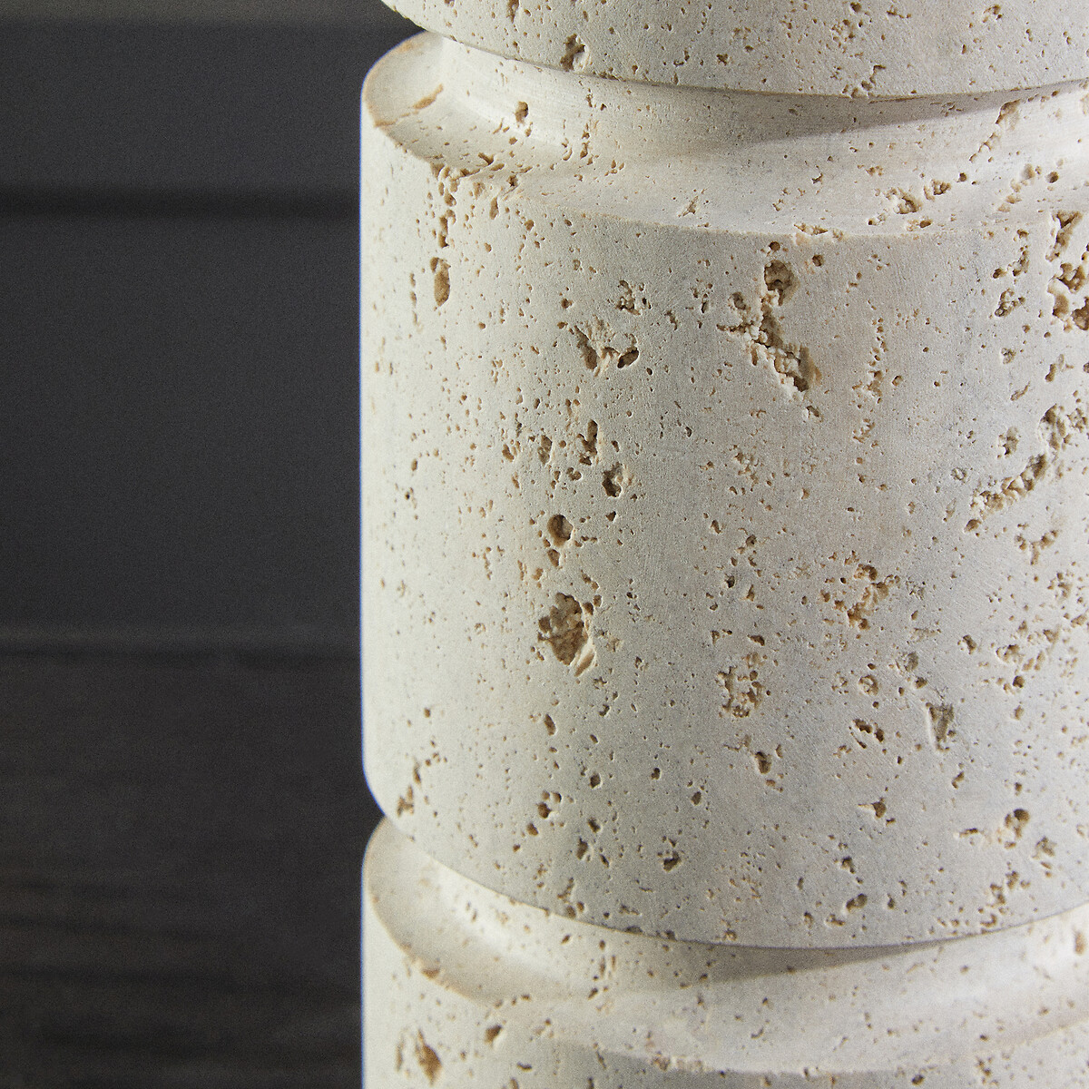 30cm Tibor Travertine Candle Holder natural, FIFTY FIVE SOUTH