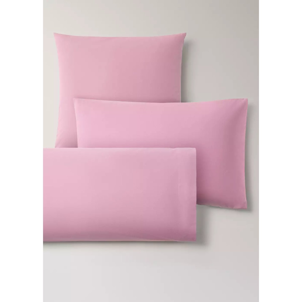 Deux taies d’oreiller percale de coton 60x60 cm lie de vin, MANGO HOME