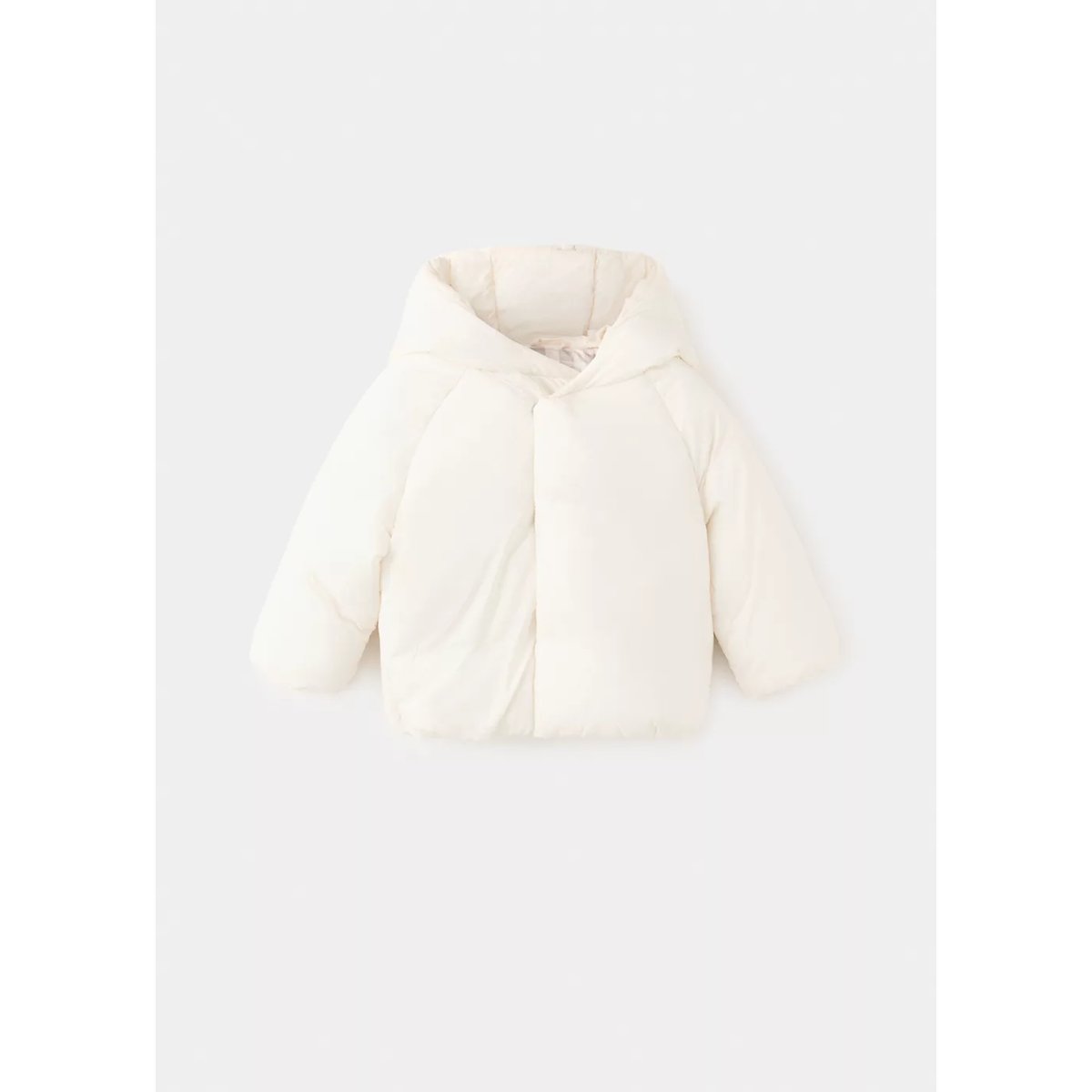 Anorak à capuche blanc cassé, MANGO BABY