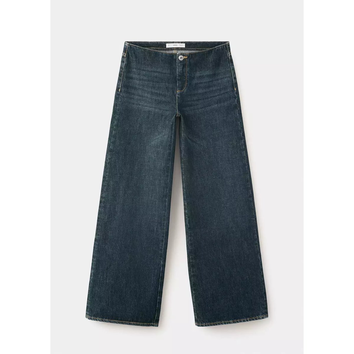 Jean low waist wide leg bleu moyen vintage, MANGO TEEN