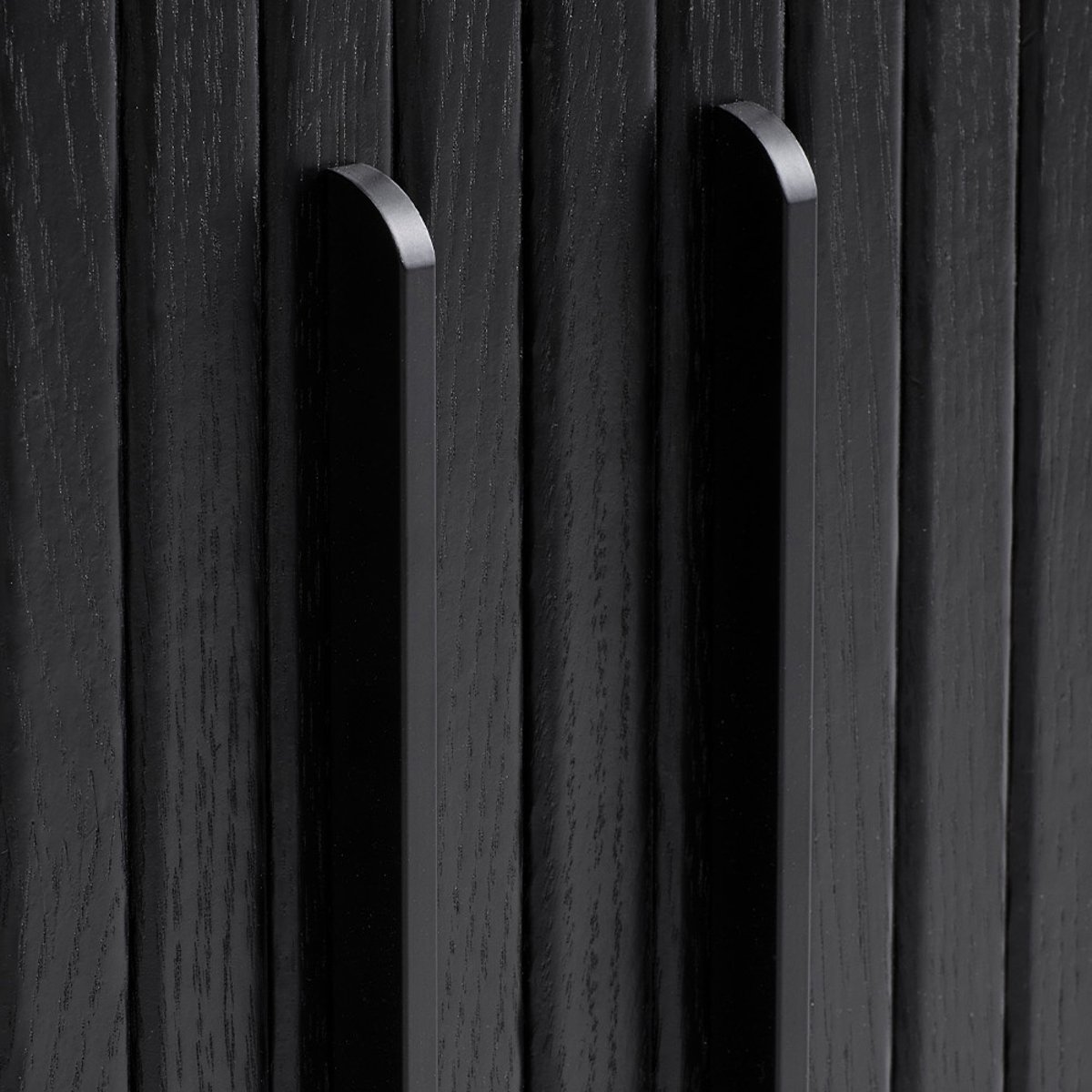 Meuble bas 2 portes 180 cm - Bois noir - ALBA noir, MAISON AUBERTIN
