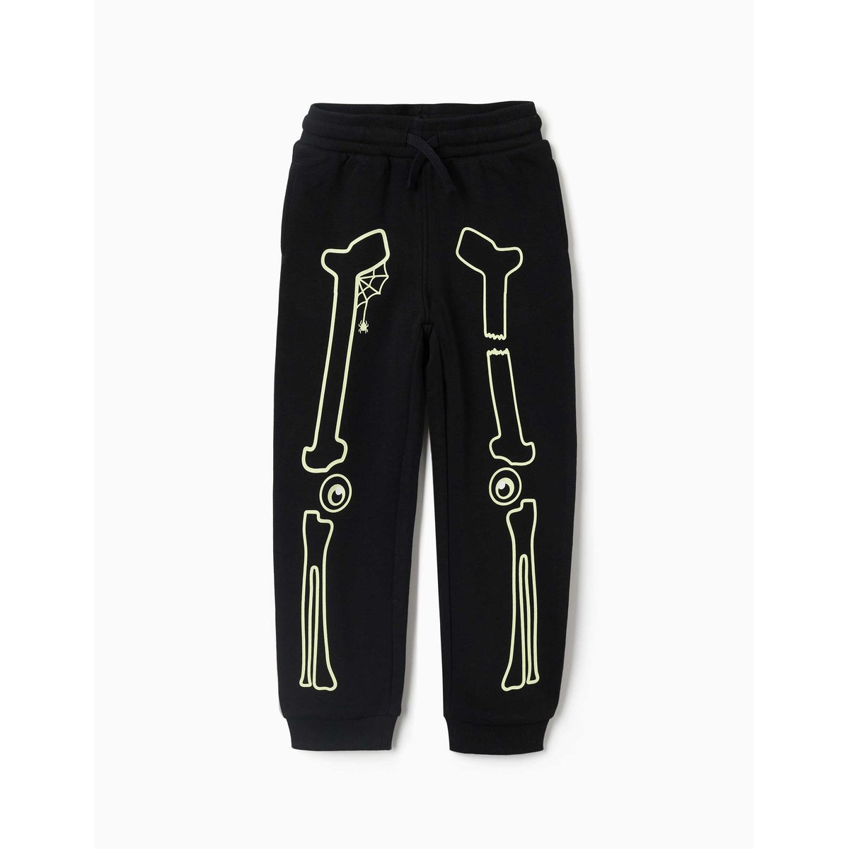 Pantalon de jogging en molleton avec imprimé qui brille dans le noir noir, ZIPPY