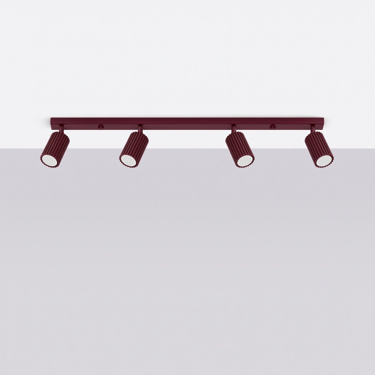 Plafonnier Aluminium Bordeaux GU10 4 KARBON bordeaux, EDEN