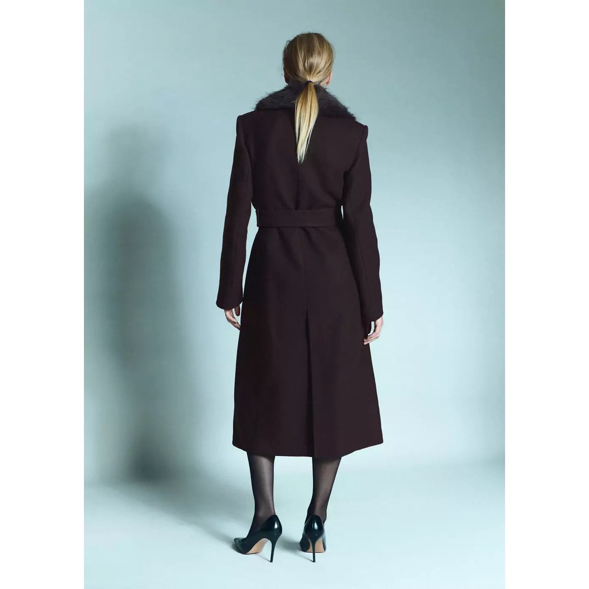 COAT DOLCE chocolat, MANGO