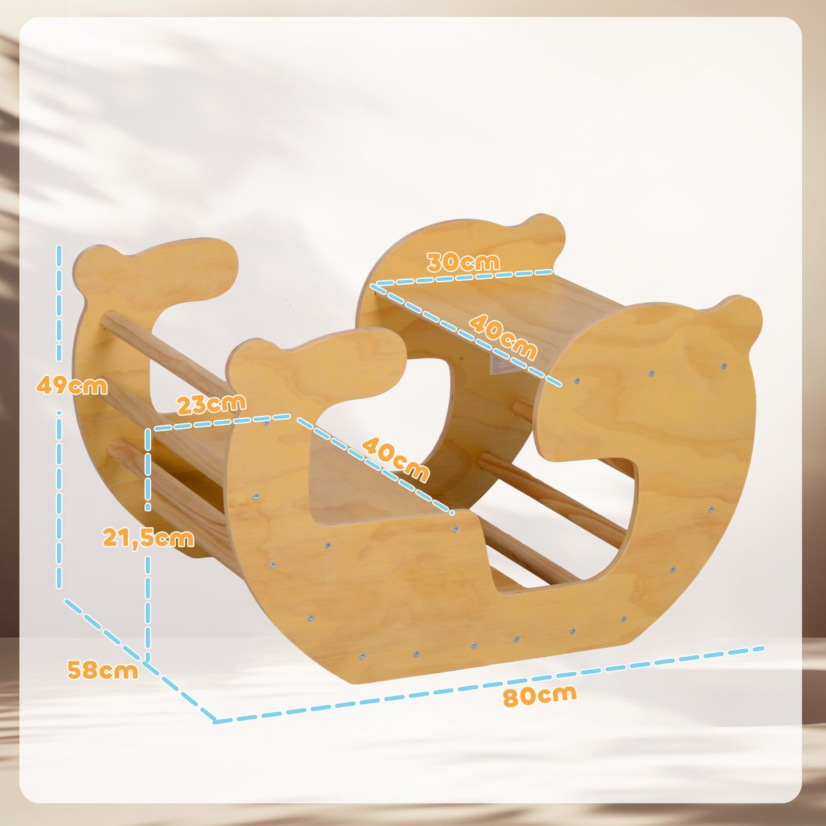 Parcours d'escalade pour enfants Bois Bois bois naturel, AIYAPLAY