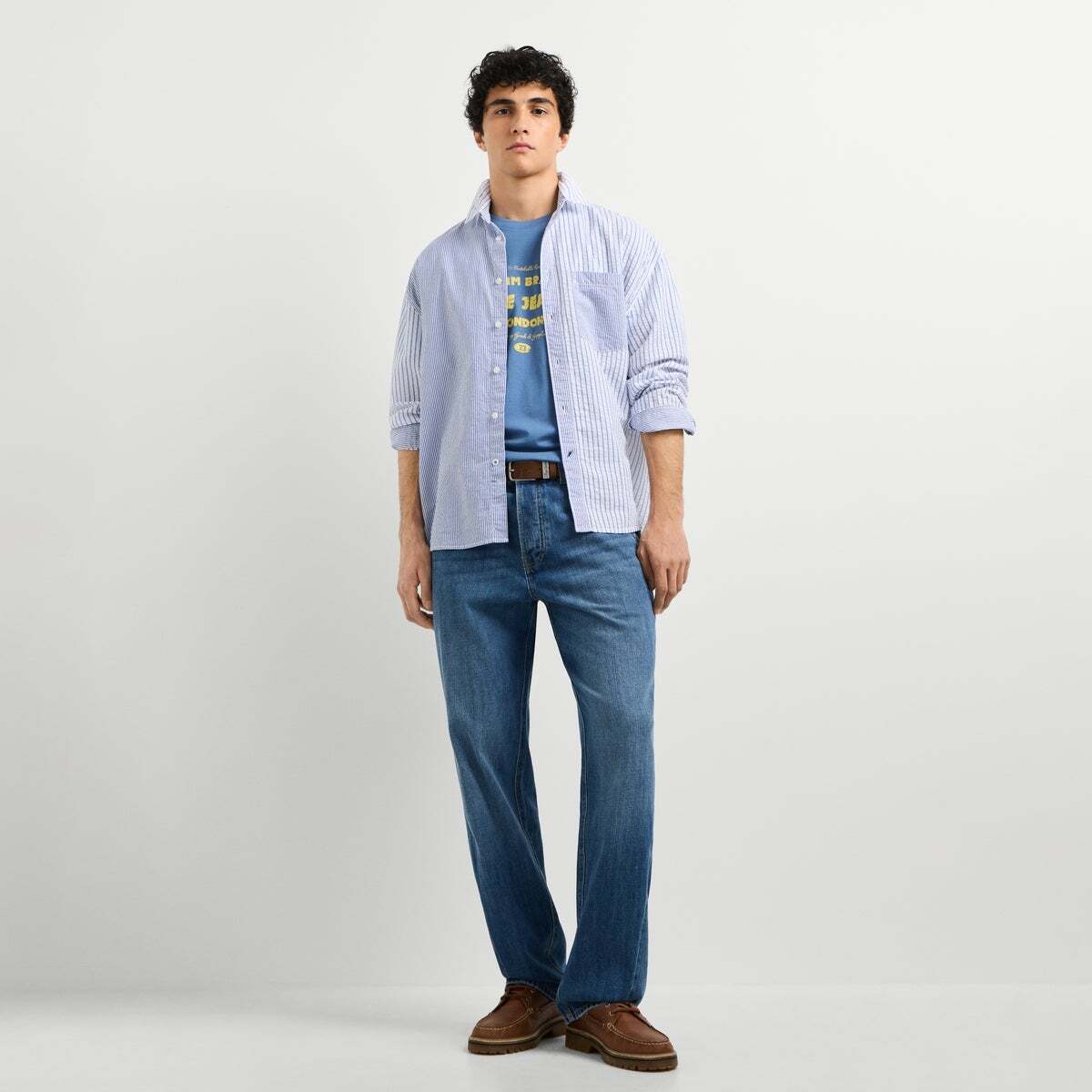 Helix - Jean Coupe Large, Taille Basse 11oz bleu rigid denim, PEPE JEANS