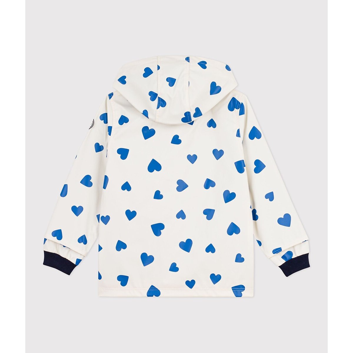 Ciré iconique enfant, imprimé cœurs blanc/bleu, PETIT BATEAU