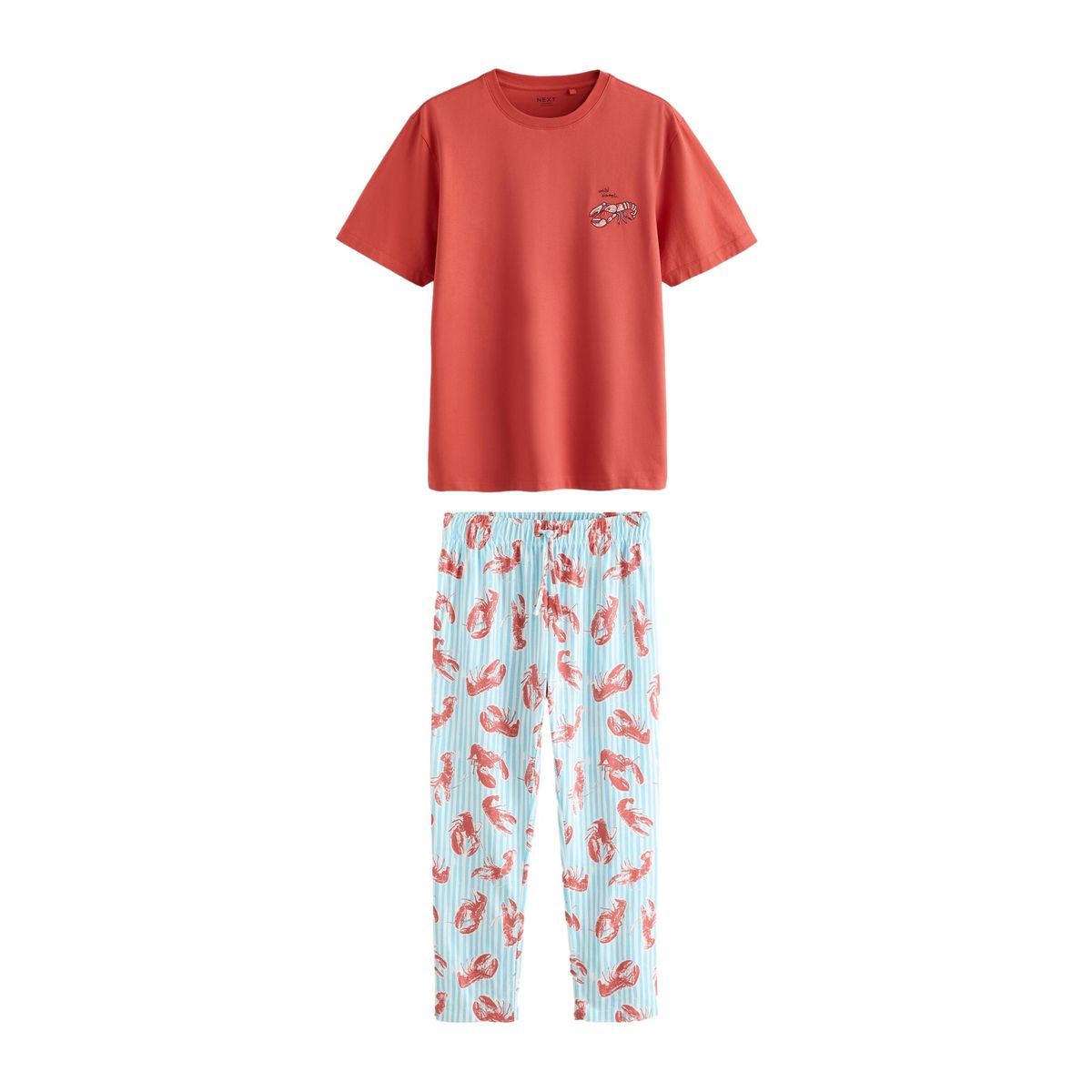 Pyjama en jersey à manches courtes et homard rouge/bleu, NEXT