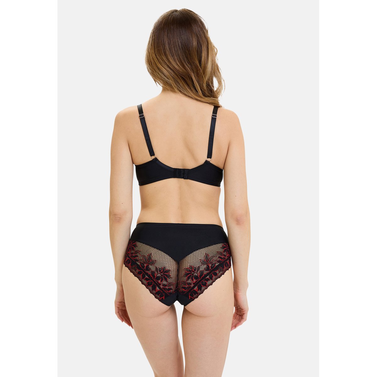 Culotte MÉLODIE noir, rouge, SANS COMPLEXE